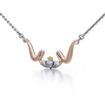 Claddagh Three Tone Necklace OTN057 - Jewelry
